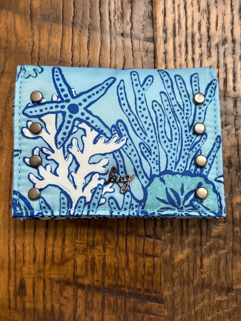 Lug Walkover RFID Wallet. Sealife Blue. NWT